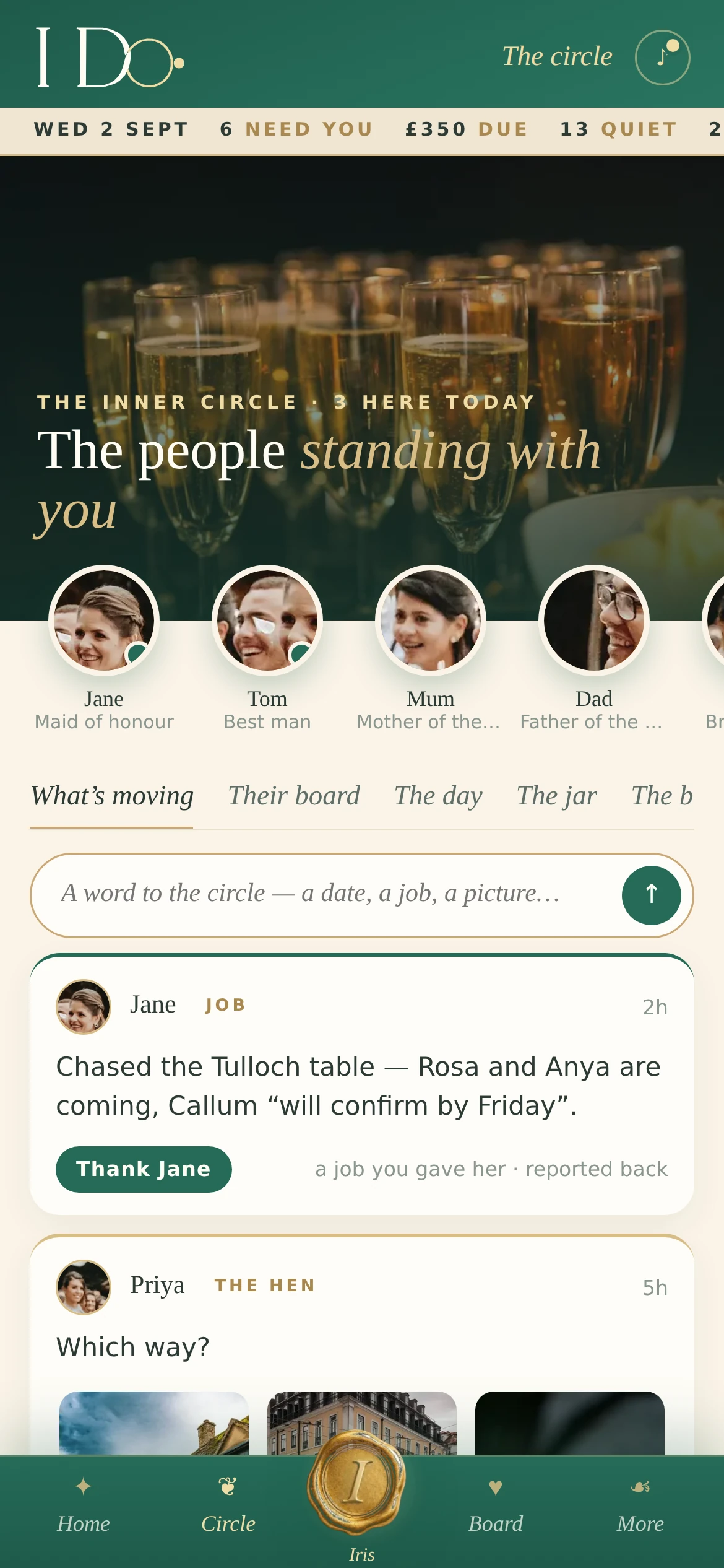 The circle on the phone: the jobs