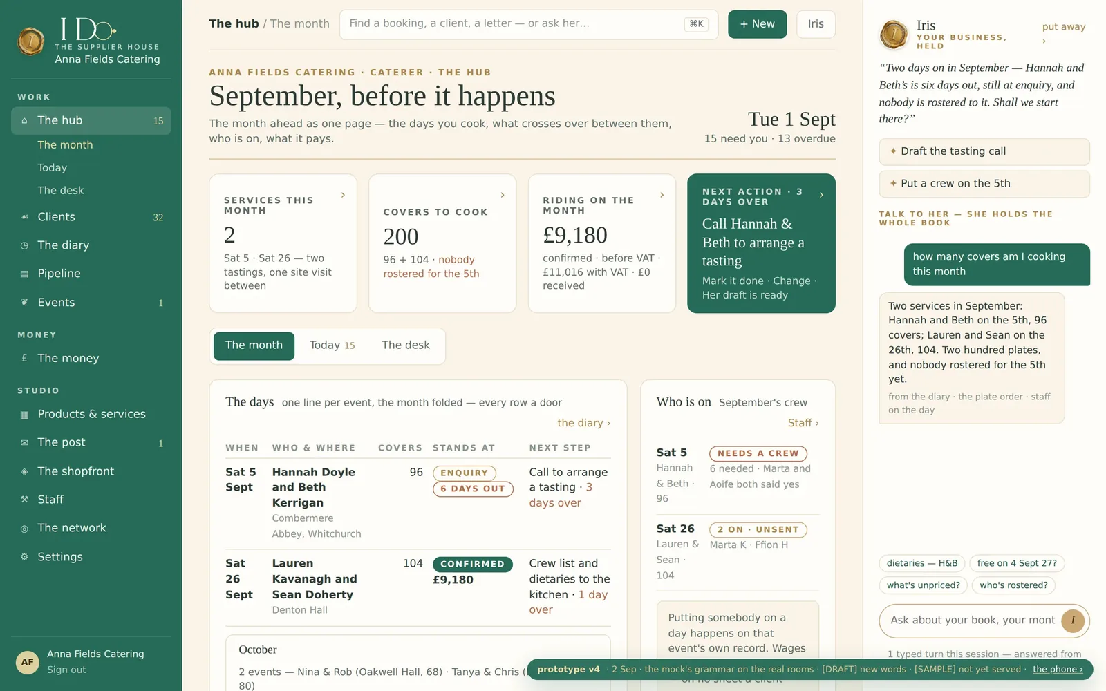 The supplier desk: the hub