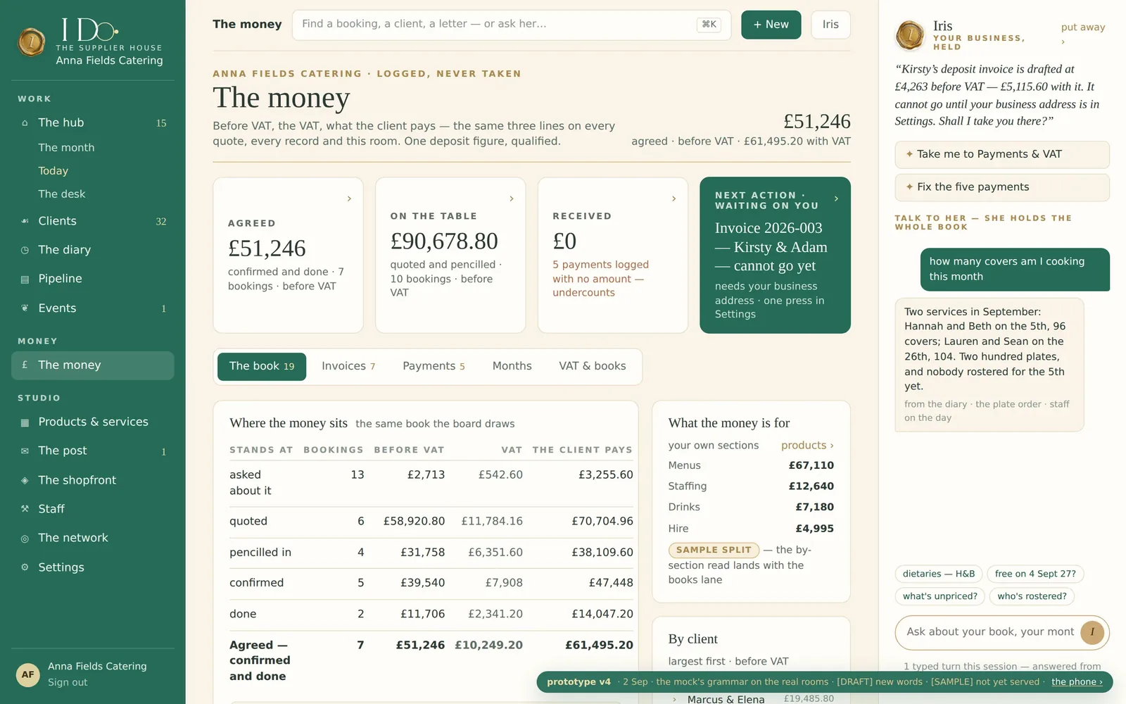 The supplier desk: the money