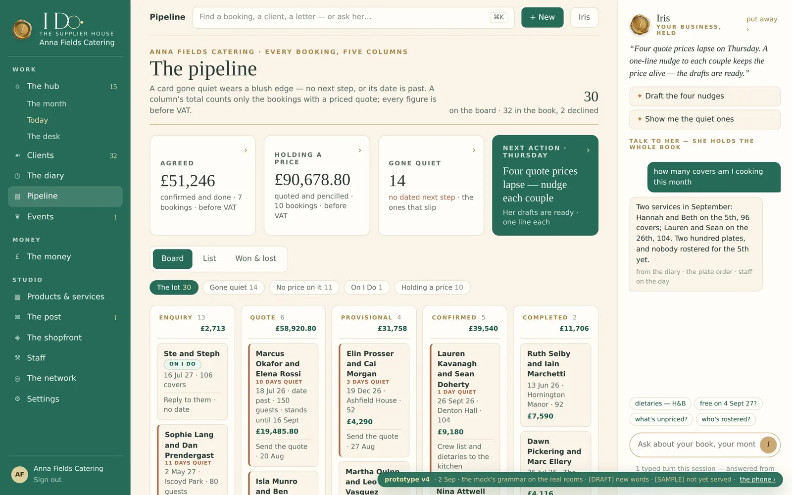 The supplier desk: the pipeline