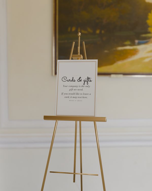 Cards and gifts · Double bordered, photographed on an easel (the easel is scenery, never sold)